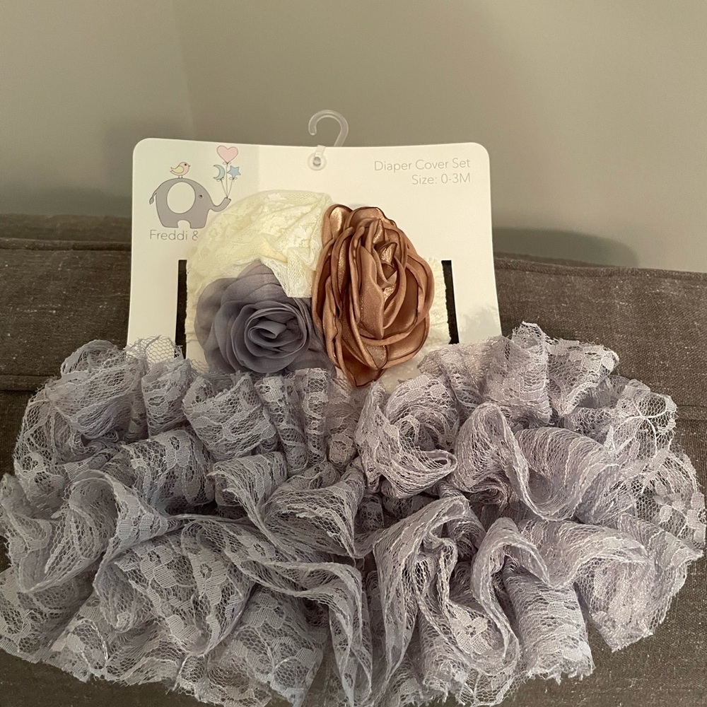 Diaper cover with headbands